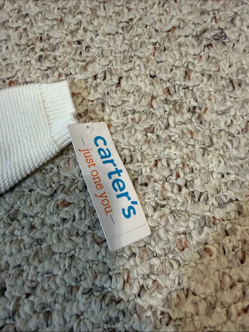 Carter's Cream Knit Hooded Sweater with Bear Ears